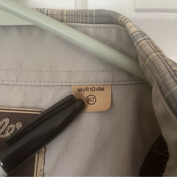Wrangler Retro factory bleached Western Wear plaid pearl snap button shi… - Picture 3 of 9